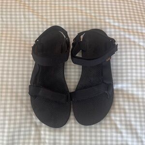 Black Teva Sandals with Adjustable Straps